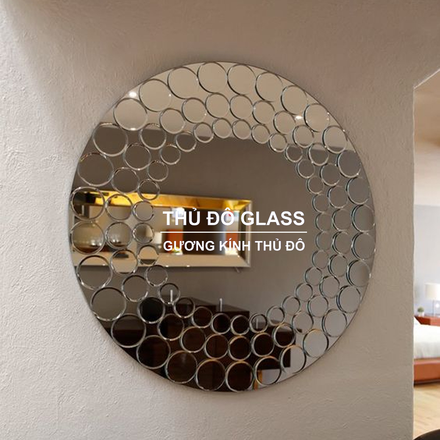 Gương tròn nghệ thuật treo tường Thủ Đô Glass